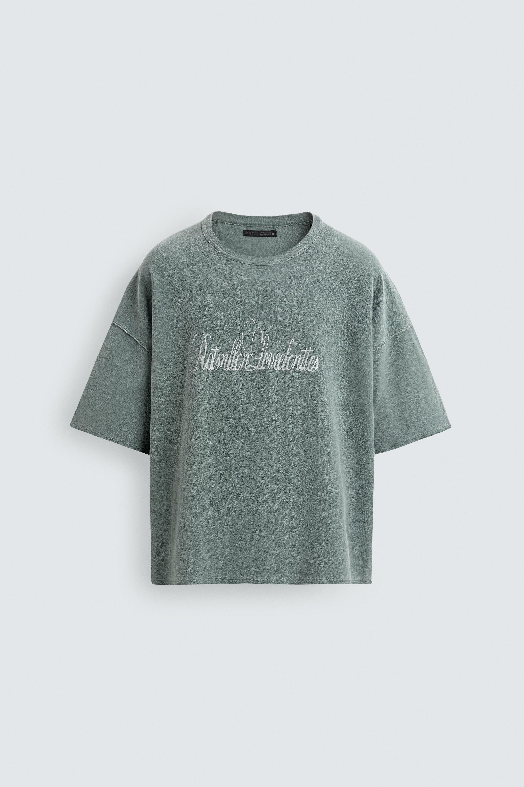 KNIT SPRAY PRINT T-SHIRT